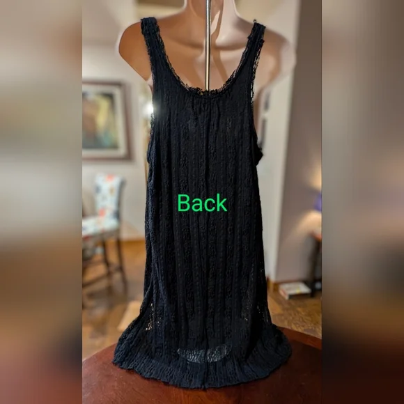 Free People Black Lace Sleeveless Dress Medium - Picture 4 of 15